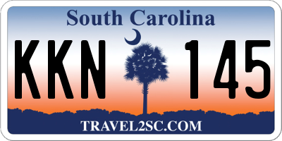 SC license plate KKN145