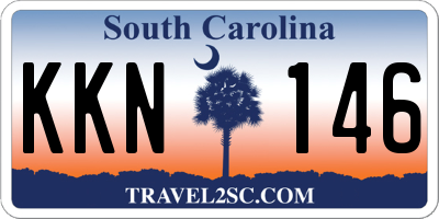 SC license plate KKN146