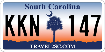 SC license plate KKN147