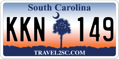 SC license plate KKN149