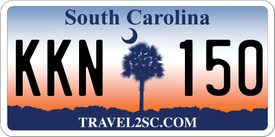 SC license plate KKN150