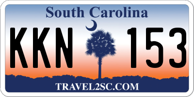 SC license plate KKN153