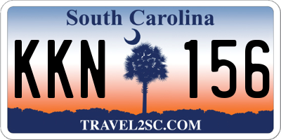 SC license plate KKN156