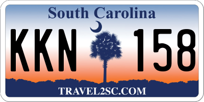SC license plate KKN158