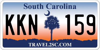 SC license plate KKN159
