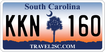 SC license plate KKN160