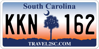SC license plate KKN162