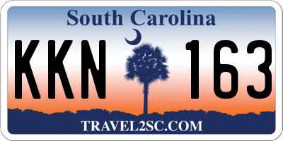 SC license plate KKN163