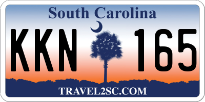SC license plate KKN165