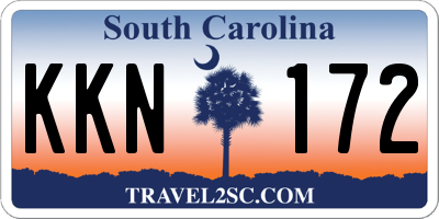 SC license plate KKN172