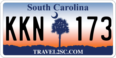SC license plate KKN173