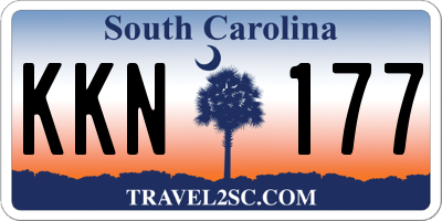 SC license plate KKN177