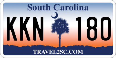 SC license plate KKN180