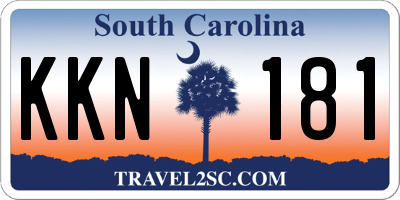 SC license plate KKN181
