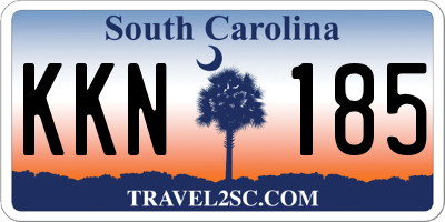 SC license plate KKN185