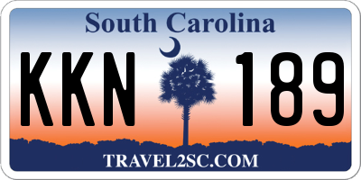 SC license plate KKN189