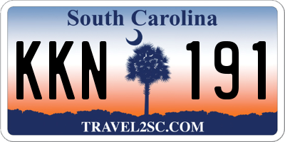 SC license plate KKN191