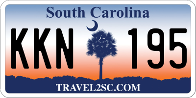 SC license plate KKN195