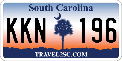 SC license plate KKN196