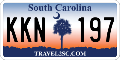 SC license plate KKN197