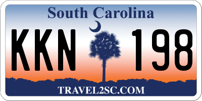 SC license plate KKN198