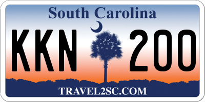 SC license plate KKN200