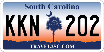 SC license plate KKN202