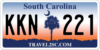 SC license plate KKN221