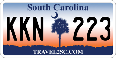 SC license plate KKN223