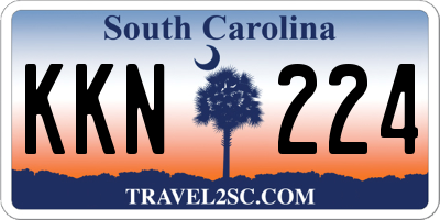 SC license plate KKN224