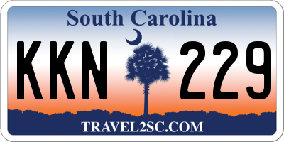 SC license plate KKN229