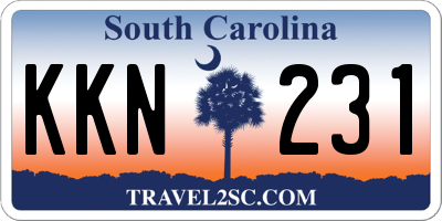 SC license plate KKN231