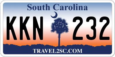 SC license plate KKN232