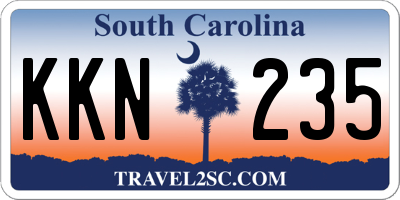 SC license plate KKN235
