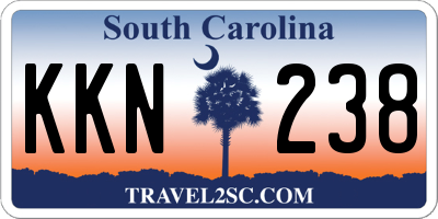SC license plate KKN238