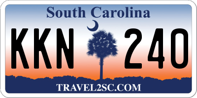 SC license plate KKN240