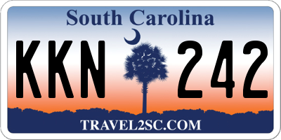 SC license plate KKN242