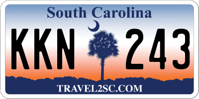 SC license plate KKN243