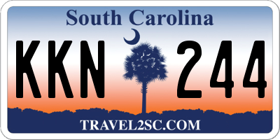 SC license plate KKN244