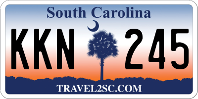 SC license plate KKN245