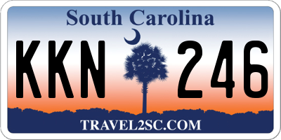 SC license plate KKN246