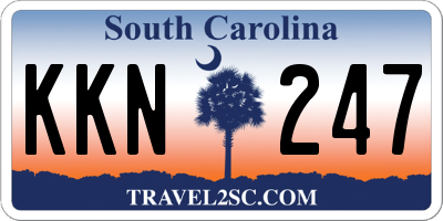 SC license plate KKN247