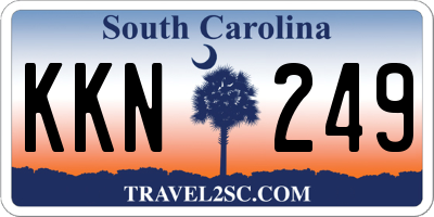 SC license plate KKN249