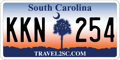 SC license plate KKN254