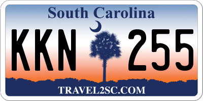 SC license plate KKN255