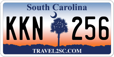 SC license plate KKN256