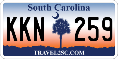 SC license plate KKN259