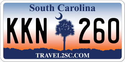 SC license plate KKN260