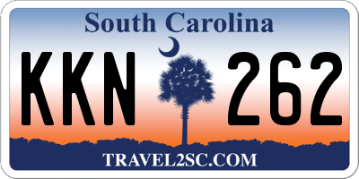 SC license plate KKN262