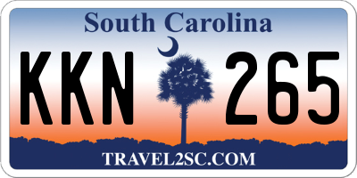 SC license plate KKN265